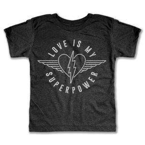 Rivet Apperal Co Love Is My Superpower Valentines Tee NEW 2T